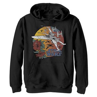 Boys 8-20 Star Wars The Rise of Skywalker Tropical X-Wing Graphic Hoodie