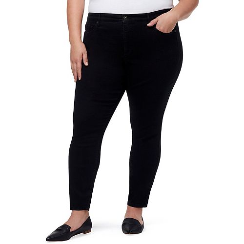 plus size high waisted jeans black