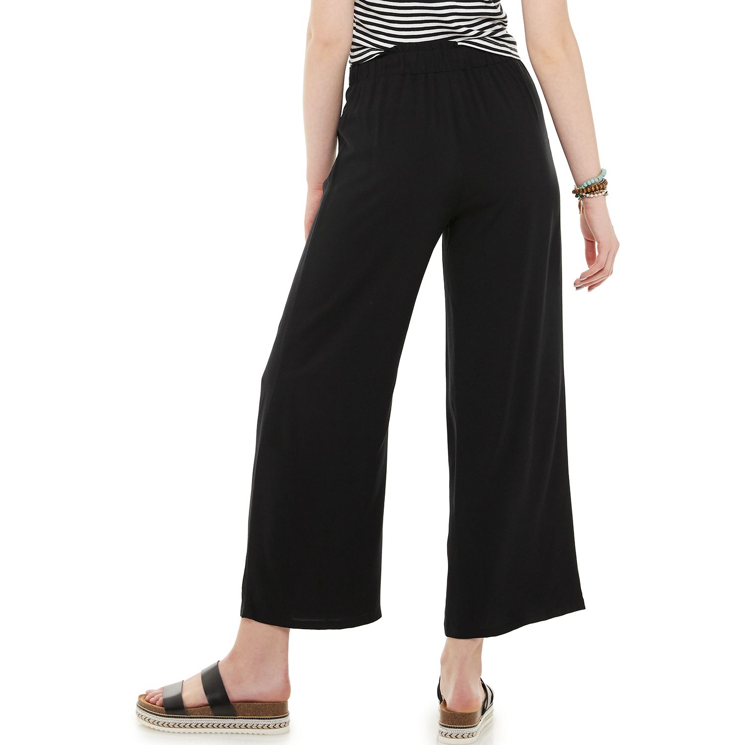 Juniors' Joe B Paperbag Wide Leg Pants