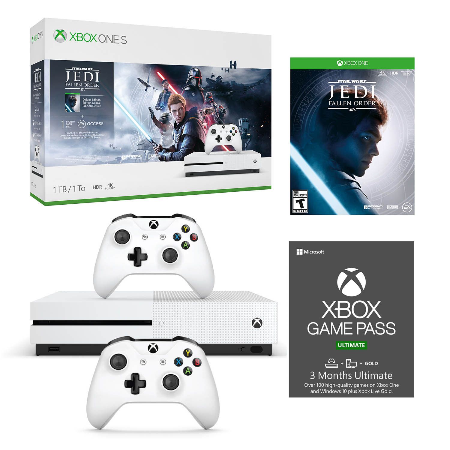 xbox one s with jedi fallen order