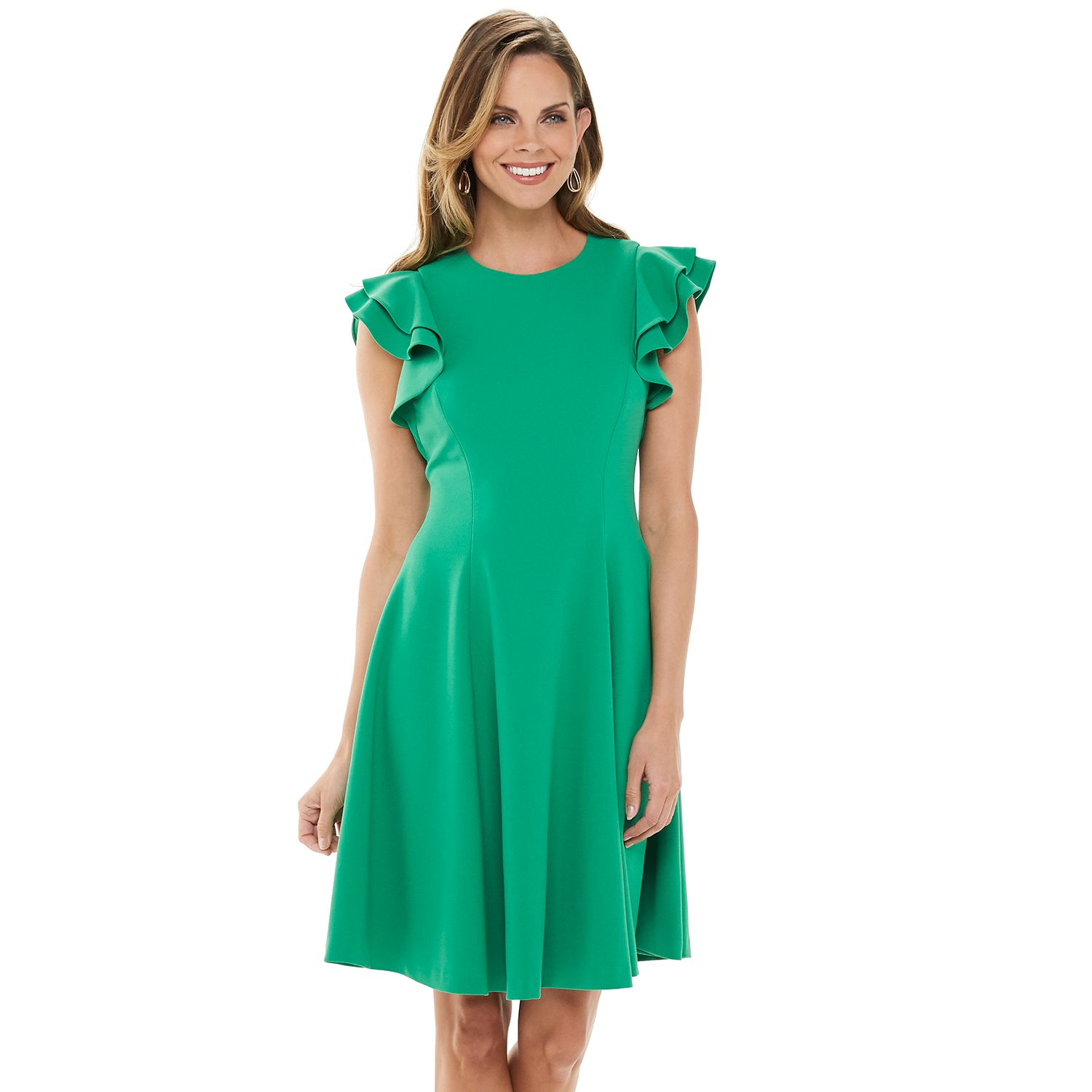 flutter sleeve a line dress