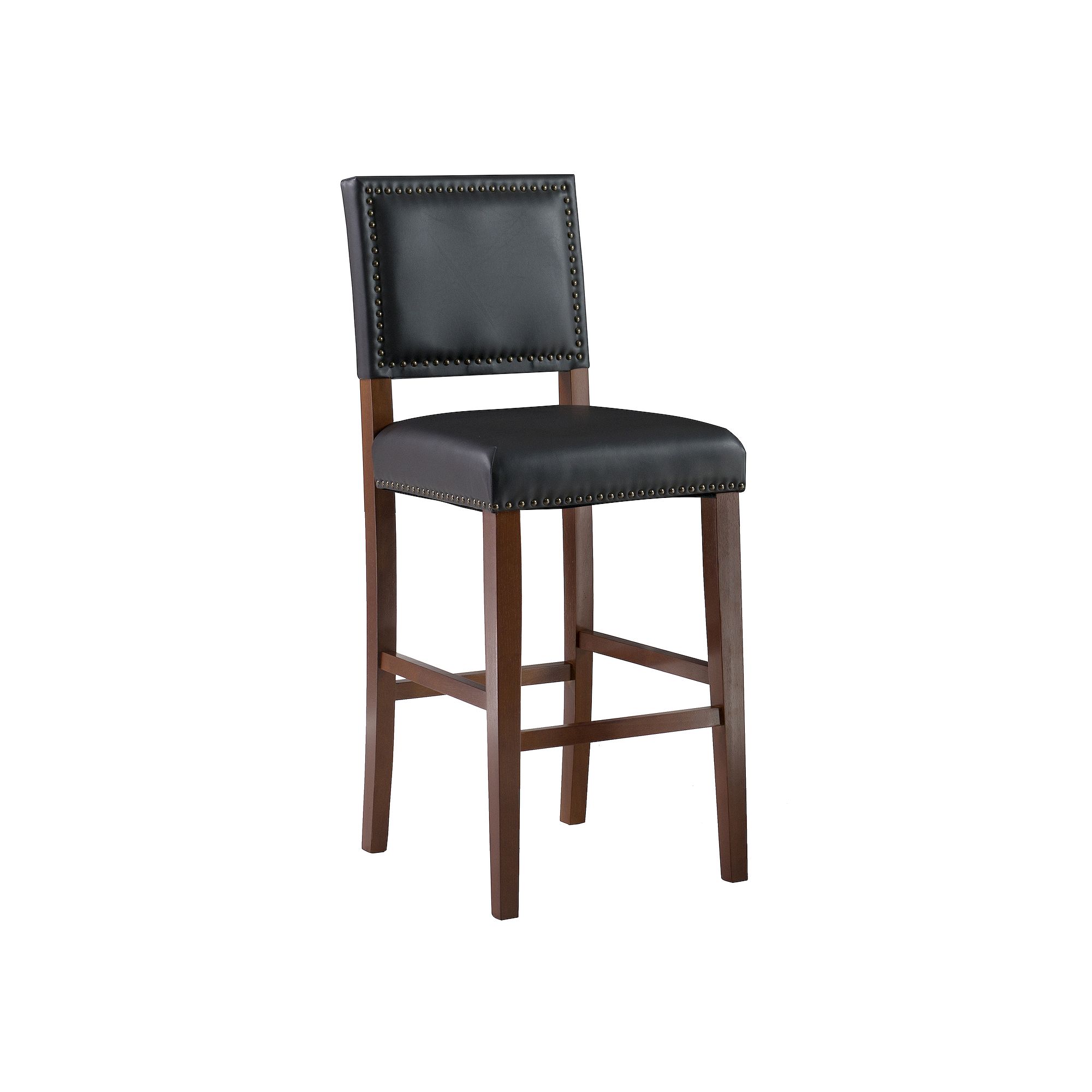 Linon Brook Bar Stool, Black