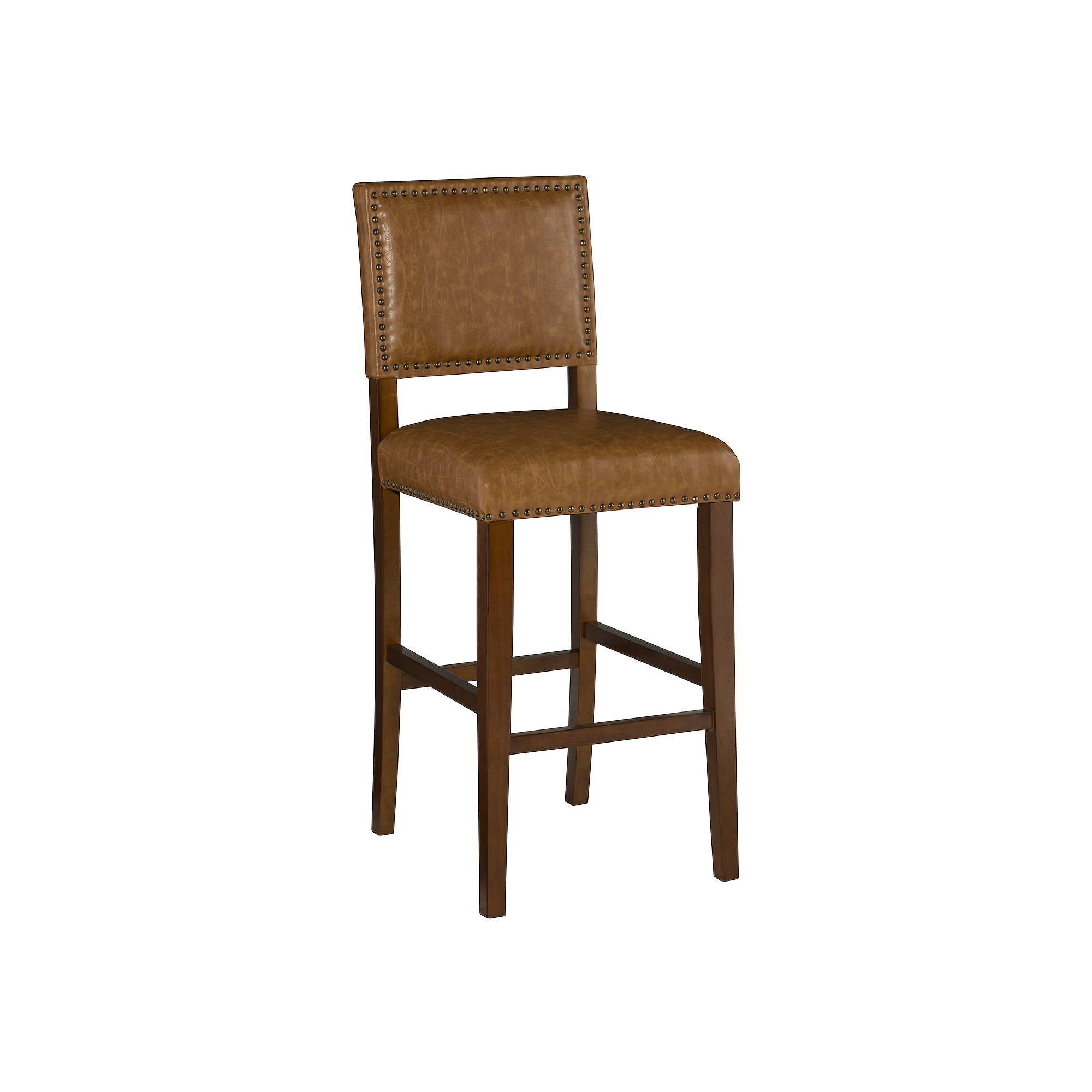 Linon Brook Bar Stool, Caramel