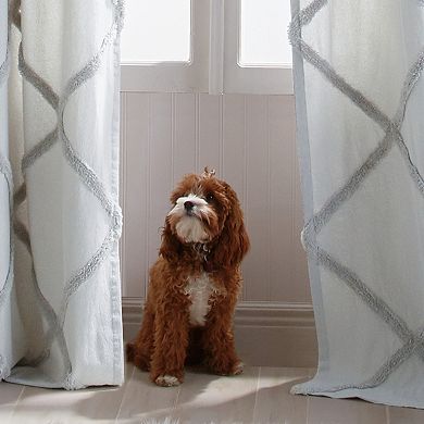 Peri Chenille Lattice Window Curtain