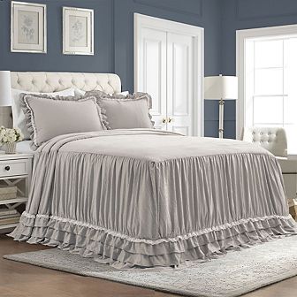 Lush Decor Ella Ruffle Lace Bedspread Set