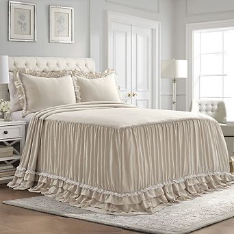 Lush Decor Ella Ruffle Lace Bedspread Set