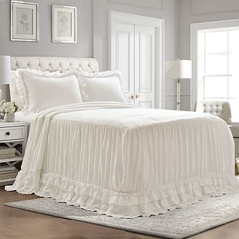 Lush Decor Ella Ruffle Lace Bedspread Set