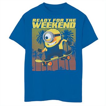 Boys 6-20 Despicable Me Minions Retro Beach Ready For The Weekend Graphic Tee