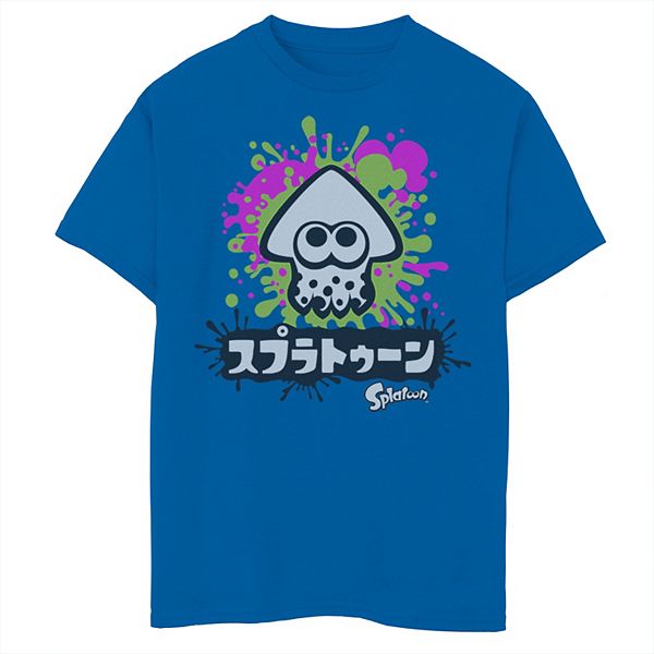 Boys 8-20 Nintendo Splatoon Inkling Text Splatter Graphic Tee