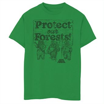 Boys 8-20 Star Wars Ewoks Protect Our Forests Camp Graphic Tee