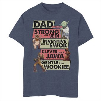 Boys 8-20 Star Wars Dad You Are Strong Like A Jedi Graphic Tee