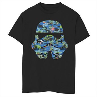 Boys 8-20 Star Wars Stormtrooper Hawaiian Print Helmet Graphic Tee