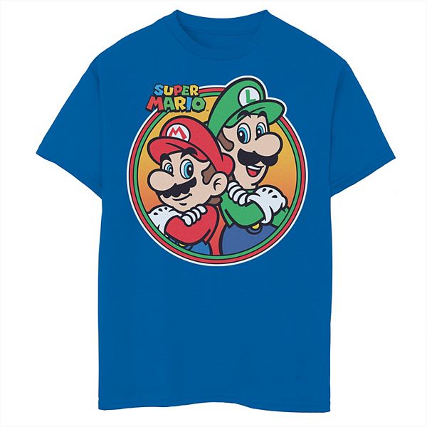 Boys 8-20 Nintendo Super Mario & Luigi Brothers Circle Graphic Tee