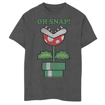 Boys 6-20 Nintendo Super Mario Piranha Plant Oh Snap Vintage Graphic Tee