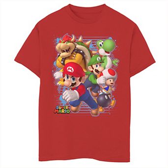 Boys 8-20 Nintendo Super Mario Luigi Bowser Paint Graphic Tee