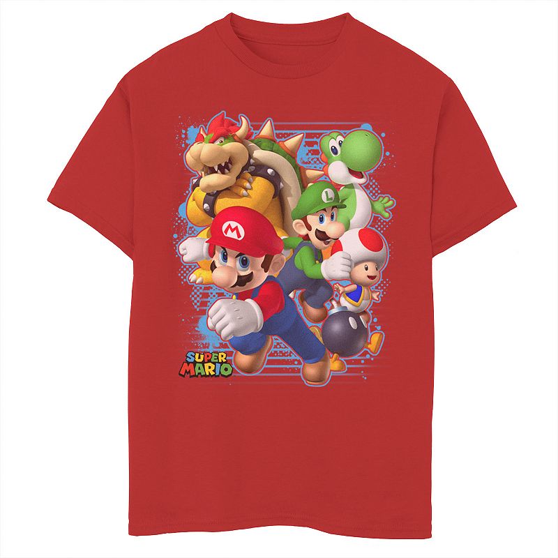Boys 8-20 Nintendo Super Mario Luigi Bowser Paint Graphic Tee, Boy's, 