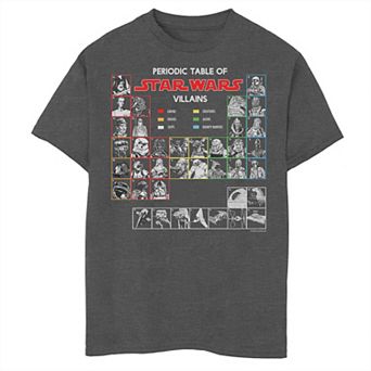 Boys 6-20 Star Wars Periodic Table Of Villains Graphic Tee