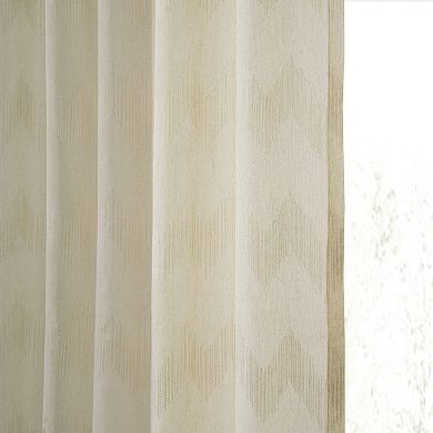 EFF 1-panel Sirius Patterned Linen Sheer Window Curtain