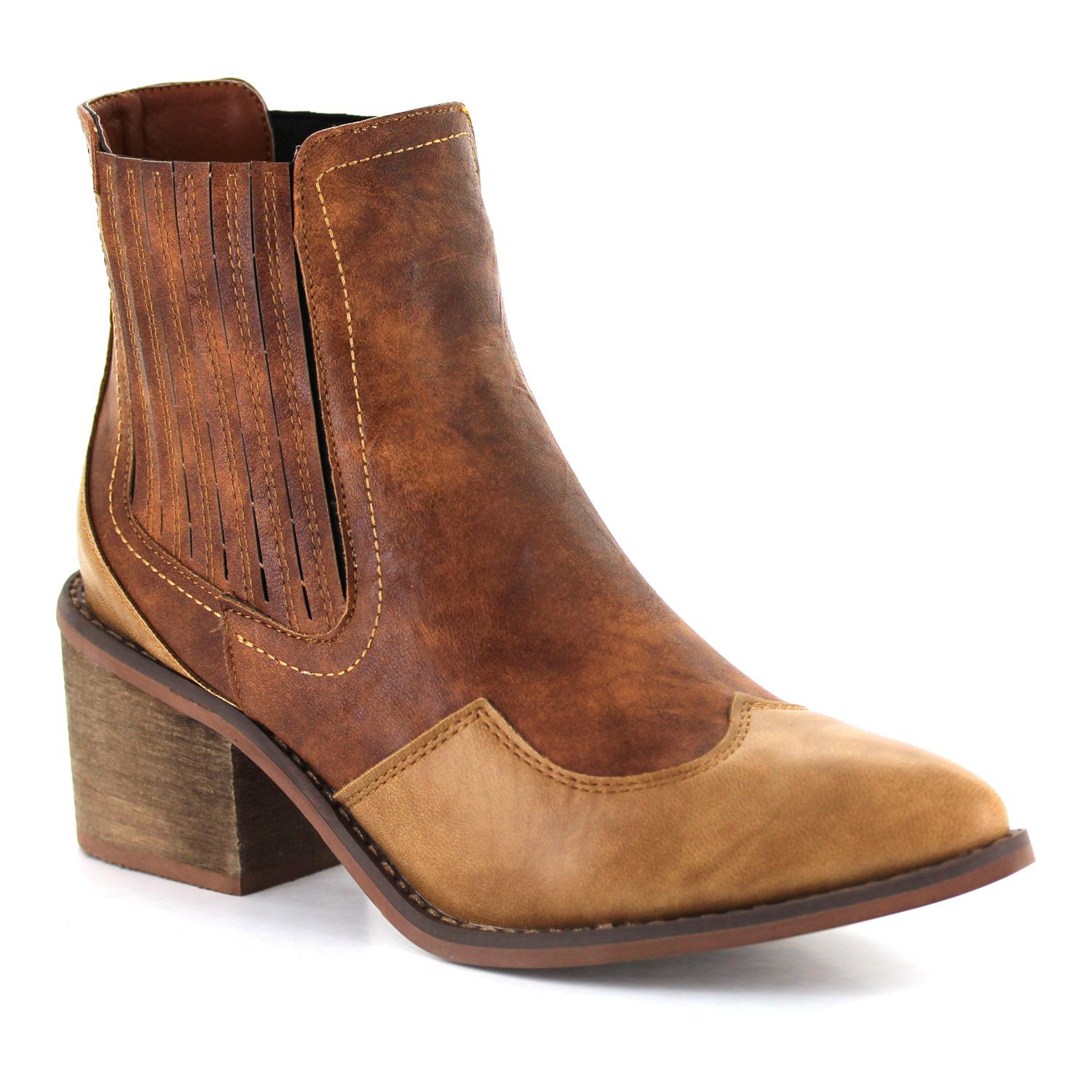 seven7 women's vegan leather ankle boot