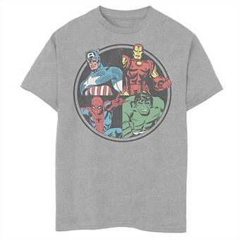 Boys 8-20 Marvel Avengers Classic Circle Group Shot Poster Graphic Tee
