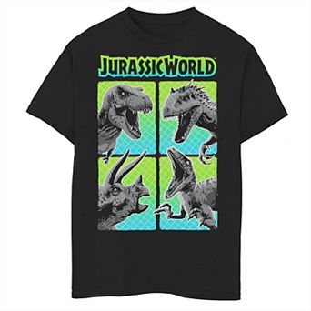 Boys 6-20 Jurassic World Neon Pop Dino Portraits Graphic Tee