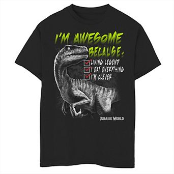 Boys 6-20 Jurassic World Awesome Raptor Checklist Graphic Tee