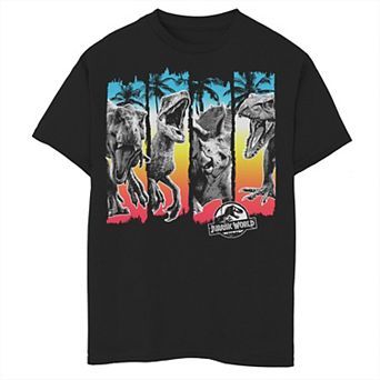 Boys 6-20 Jurassic World Two Raptors Neon Glow Squad Graphic Tee