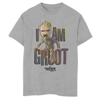 Boys 8-20 Marvel Guardians Vol.2 I AM GROOT Cute Angry Graphic Tee