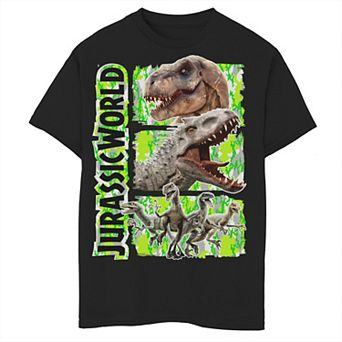 Boys 6-20 Jurassic World Green Camo Predator Dinosaurs Graphic Tee