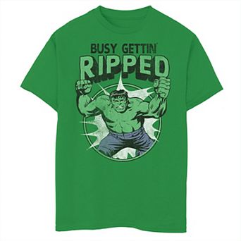 Boys 8-20 Marvel Hulk Busy Gettin Ripped Workout Graphic Tee
