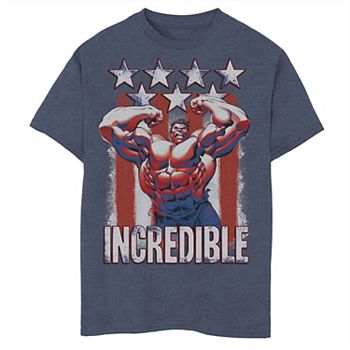 Boys 8 20 Marvel Hulk Incredible Stars And Stripes Graphic Tee - roblox venom dress code