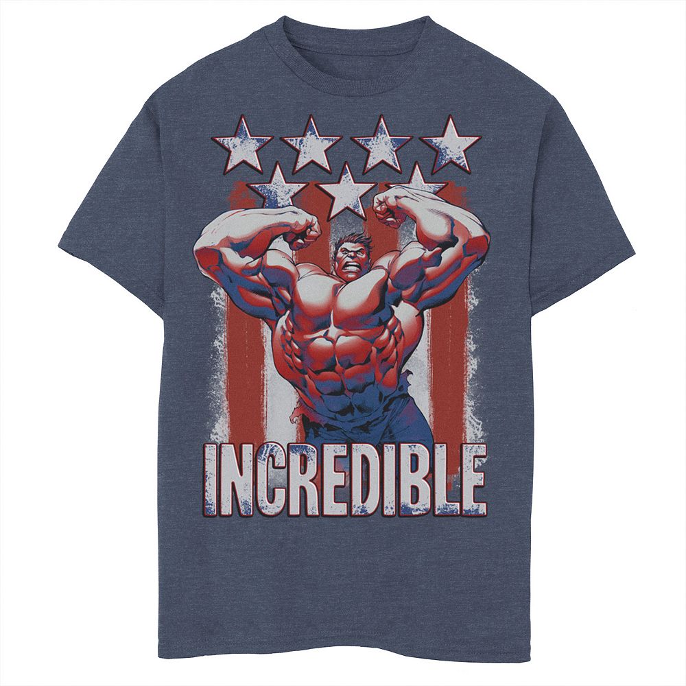 Boys 6-20 Marvel Hulk Incredible Stars and Stripes Graphic Tee