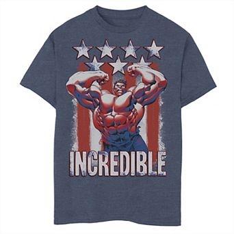 Boys 8-20 Marvel Hulk Incredible Stars and Stripes Graphic Tee