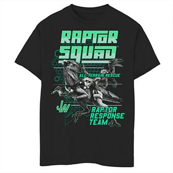 Boys 6-20 Jurassic Park Raptor Squad Response Team Portrait Graphic Tee