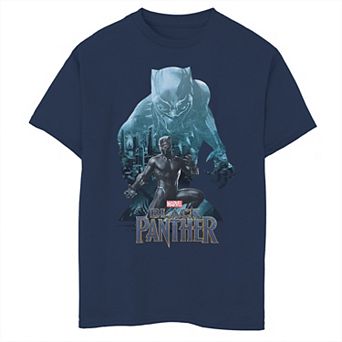 Boys 8-20 Marvel Black Panther Movie Wakanda City Silhouette Graphic Tee