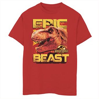 Boys 6-20 Jurassic World Two Epic Beast T-Rex Side Profile Portrait Graphic Tee