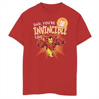Boys 8-20 Marvel Iron Man Invincible Dad Father's Day Graphic Tee