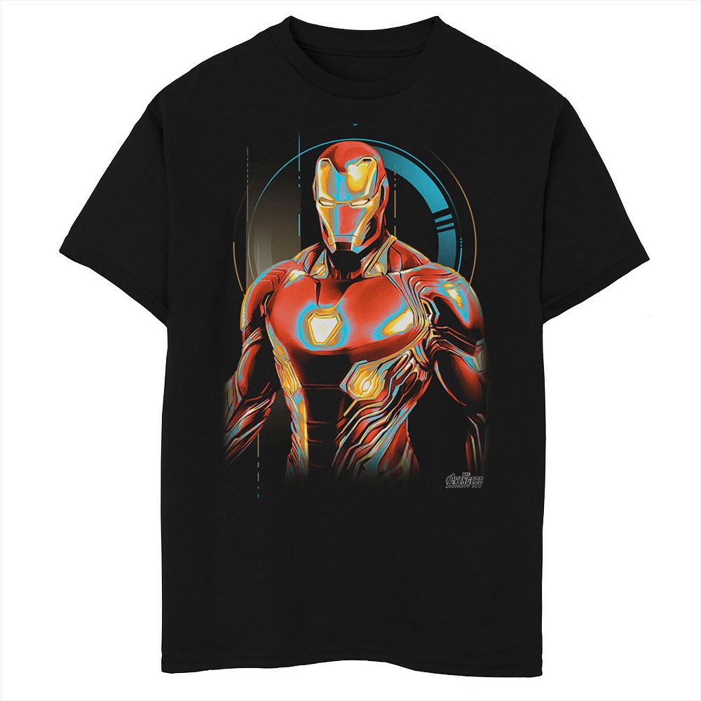Boys 6-20 Marvel Infinity War Iron Man Digital Profile Pose Graphic Tee