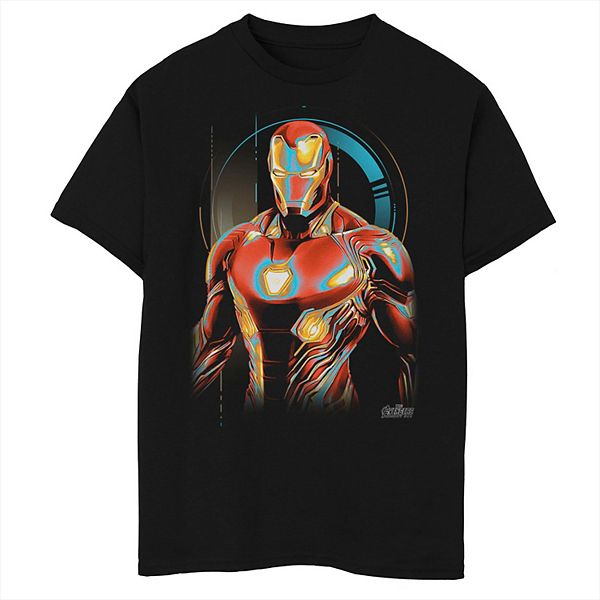 Boys 8-20 Marvel Infinity War Iron Man Digital Profile Pose Graphic Tee