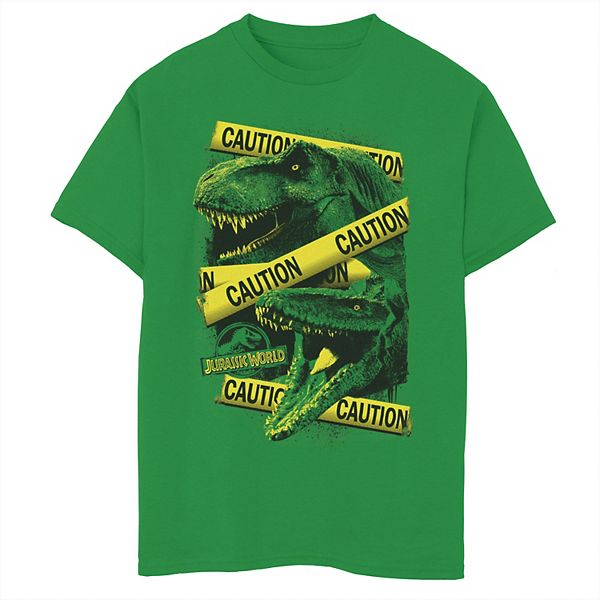 Boys 8-20 Jurassic World Two Dinosaur Caution Splatter Graphic Tee