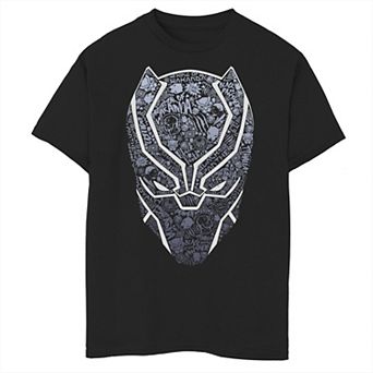 Boys 6-20 Marvel Black Panther Mask Build Up Fill Graphic Tee