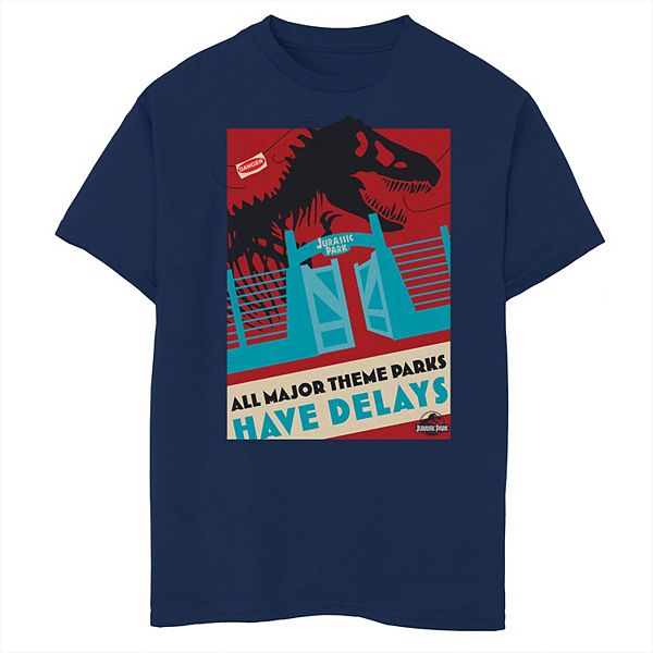 Boys 8-20 Jurassic Park Delays Simple Gate Graphic Tee