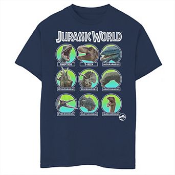 Boys 8-20 Jurassic World Dino Identification & Names Graphic Tee
