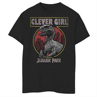 Boys 6-20 Jurassic Park Retro Raptor Clever Girl Graphic Tee