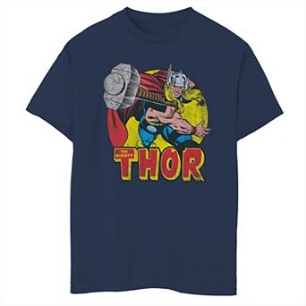Boys 8-20 Marvel Mighty Thor Hammer Throw Vintage Graphic Tee