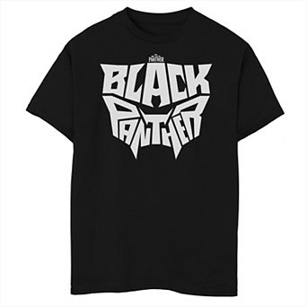 Boys 8-20 Marvel Black Panther Movie Grey Mask Text Graphic Tee