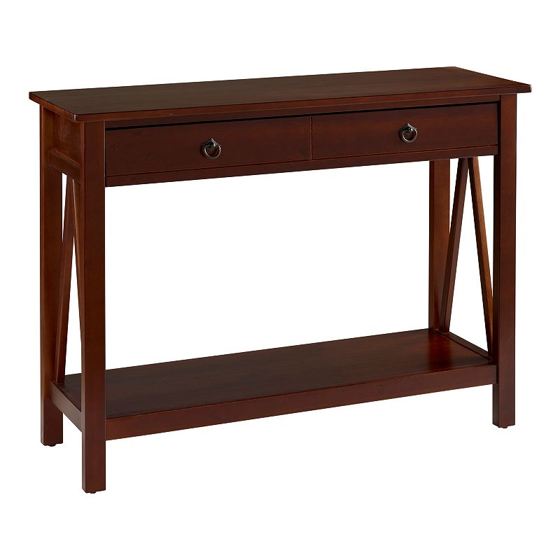 93042122 Linon Titian Console Table, Brown, Furniture sku 93042122