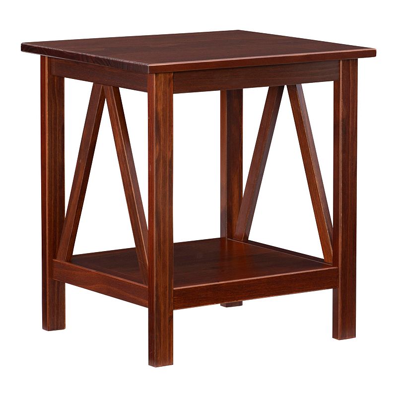 Linon Titian End Table, Brown, Furniture