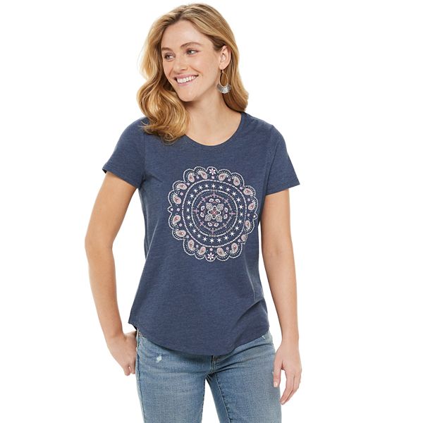 SONOMA life + style 100% Cotton Graphic Gray Short Sleeve T-Shirt Size XL -  52% off