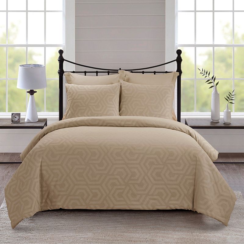 38816898 Donna Sharp Seville Comforter Set, Beig/Green, Kin sku 38816898